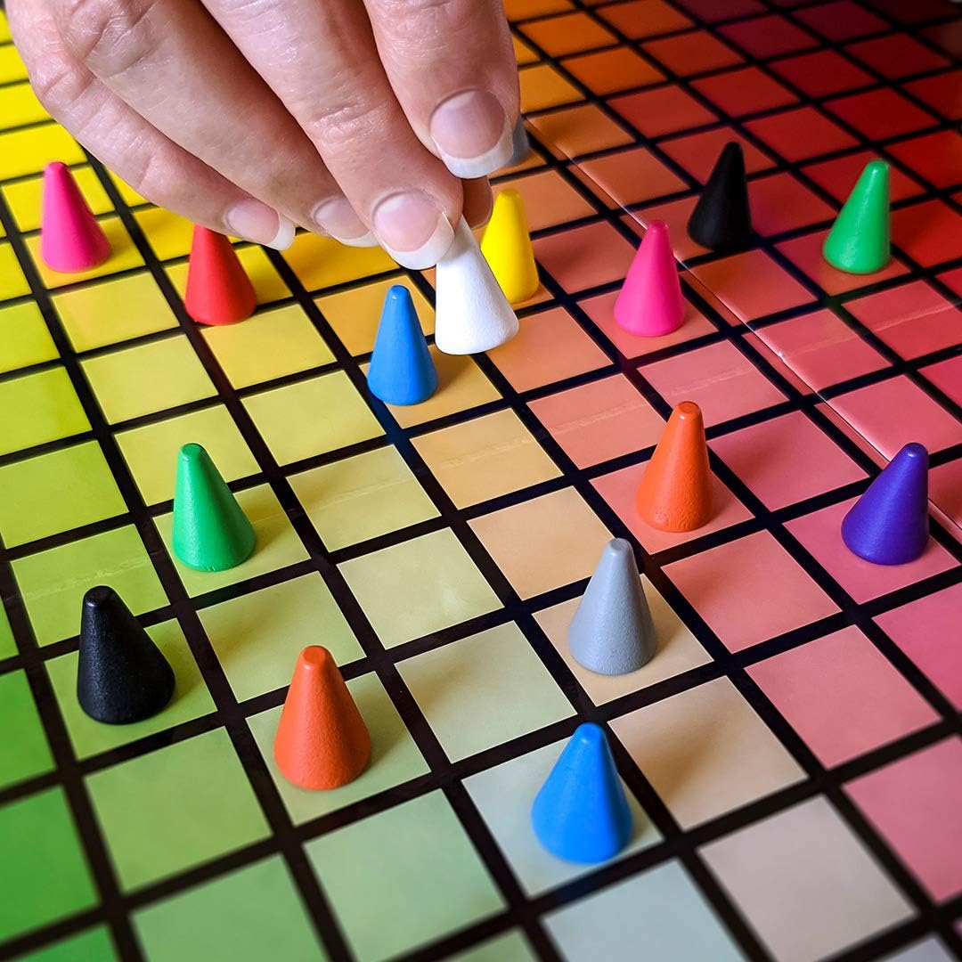 USAopoly | Hues and Cues | Guessing Board Game | Ages 8+ | 3-10 Players | 30 Minutes Playing Time