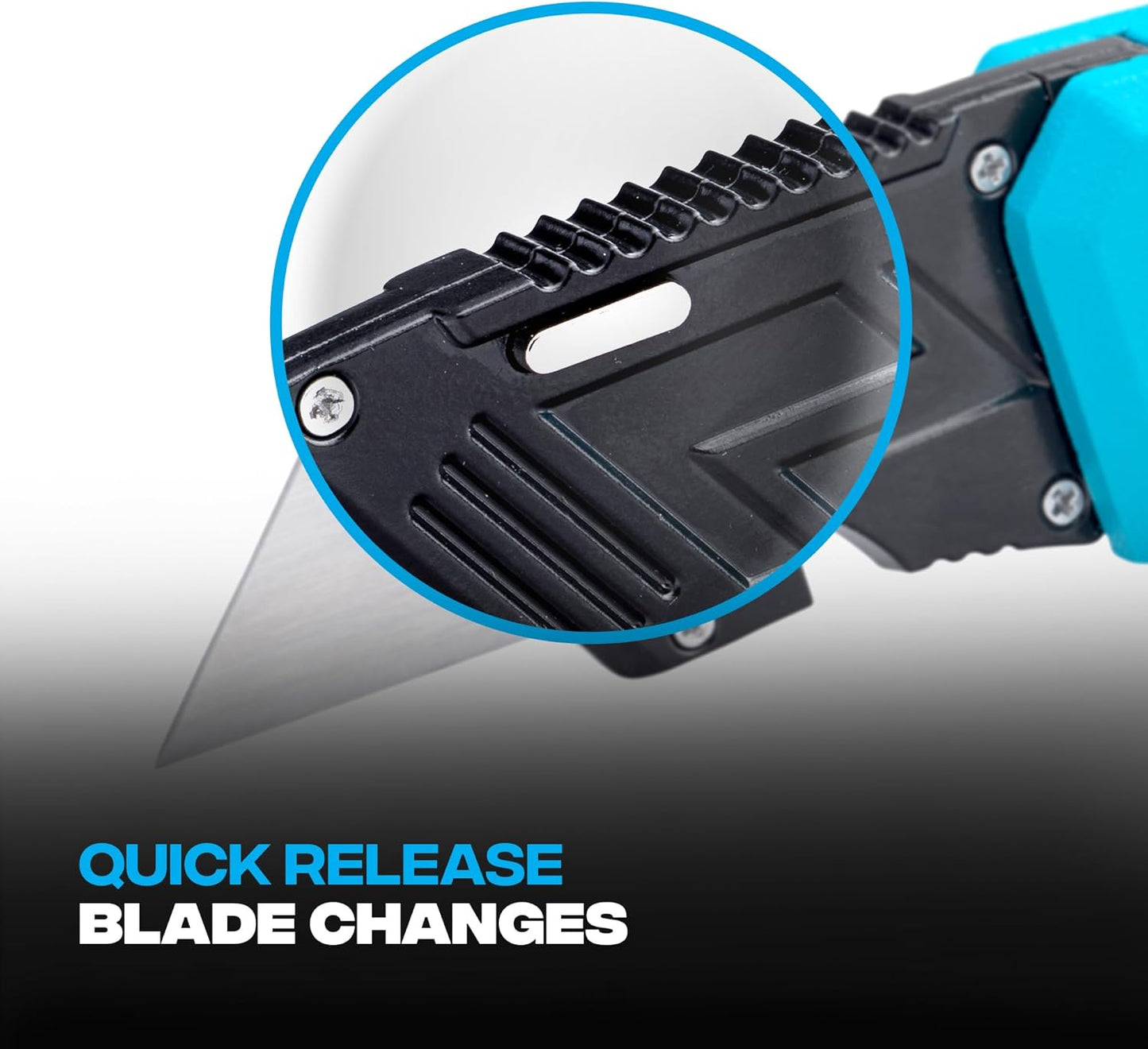 OX TOOLS P224301 Pro Heavy Duty Fixed Blade Folding Knife, Blue / Black