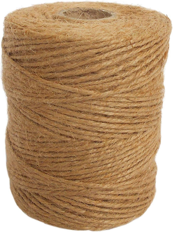 ANSIO Jute Twine Biodegradable Garden Twine - 333 Feet / 101m Jute String, 3 Ply 2mm Thickness Jute Rope for Decoration, Garden, Floristry, DIY Arts, Bundling, Crafts & Wrapping - Brown (Pack of 1)