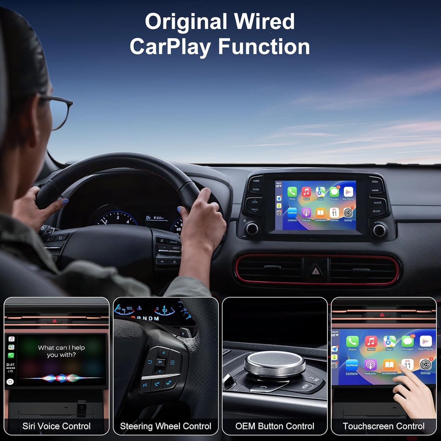 Mini CarPlay Wireless Adapter for iPhone - Wireless CarPlay Dongle Box, Converts Wired CarPlay to Wireless, Plug and Play Wireless Adapter for Apple CarPlay, Compatible with iPhones Running iOS 12+