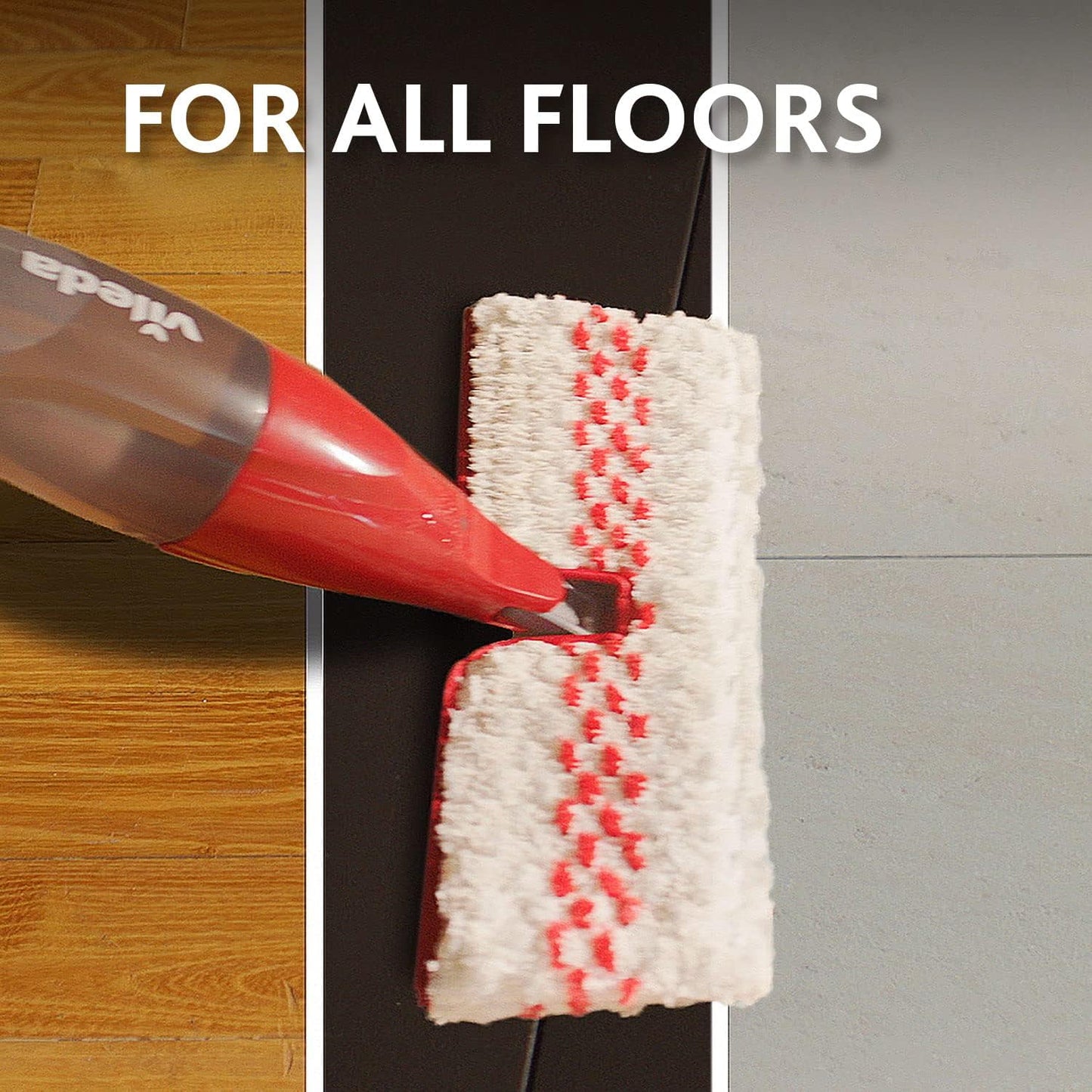 Vileda 1-2 Spray Max Mop - Microfibre Spray Mop with Detachable bottle - Double-Sided Wet and Dry Cleaning with Machine Washable Microfibre Refill - No batteries - All-In-One System for your floors