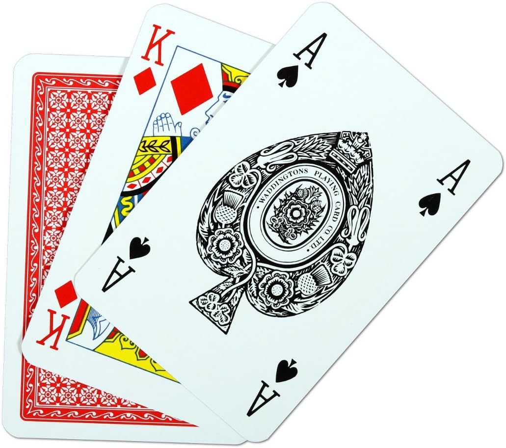 Waddingtons Number 1 Playing Card Game, play with the classic Red and Blue Twin Pack, great travel companion, gift and toy for Boys, Girls and adults.