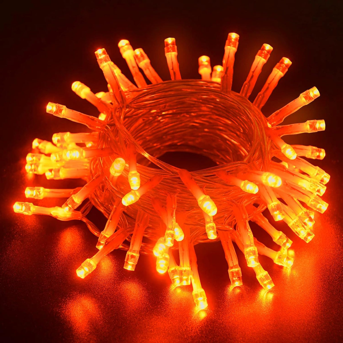 Orange Fairy Lights, 10ft 3M 30 LED Halloween Lights With Timer, Battery Operated String Lights for Indoor Outdoor Autumn Decorations
