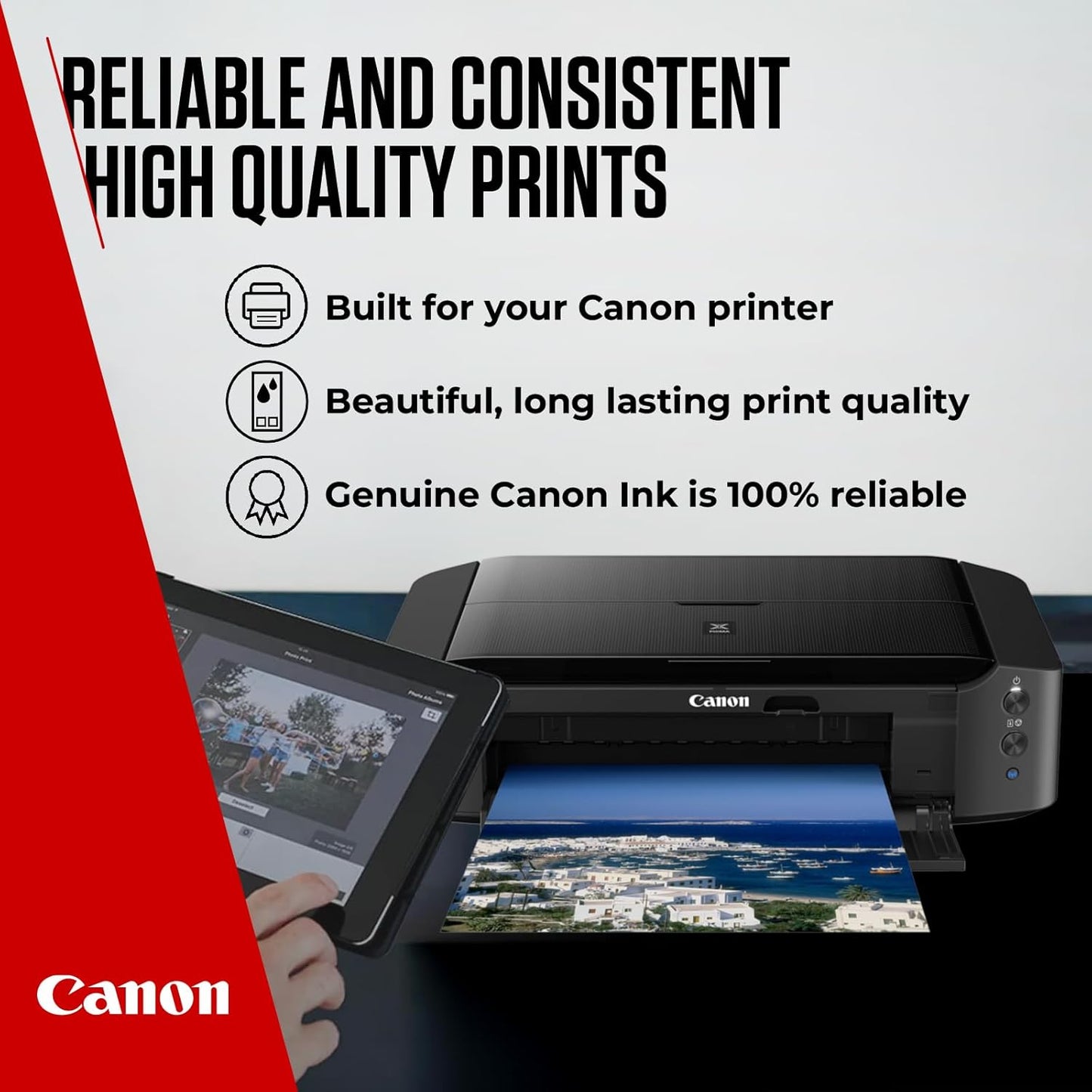 Canon Ink & Paper Multipack - PG-540/CL-541 Genuine Printer Ink Cartridges 2 Pack (1 x Black, 1 x Colour) & 4x6 Photo Paper (50 x Sheets)
