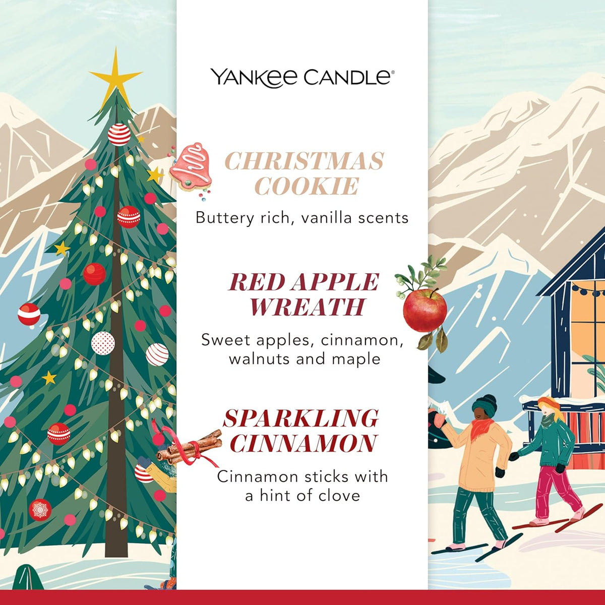 Yankee Candle Christmas Scented Candles Gift Set | 6 Mini Filled Votive Candles | Après Ski Collection | Perfect Christmas Gifts for Women