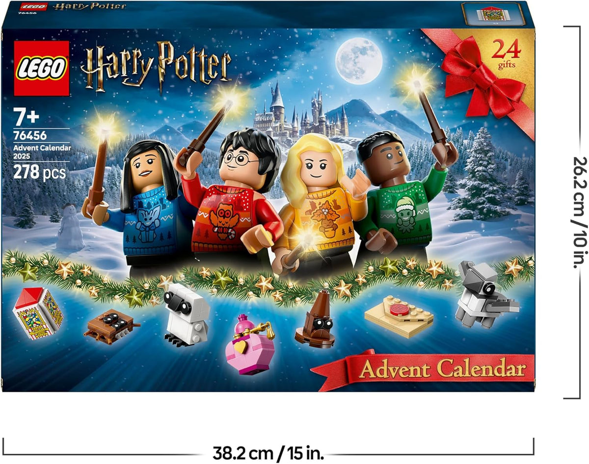 LEGO Harry Potter Advent Calendar 2025 for 7+ Year Old Boys & Girls - Christmas Countdown Toy with 24 Surprises incl. 8 Minifigures in Festive Jumpers, & Mini Builds - Gift Idea - 76456