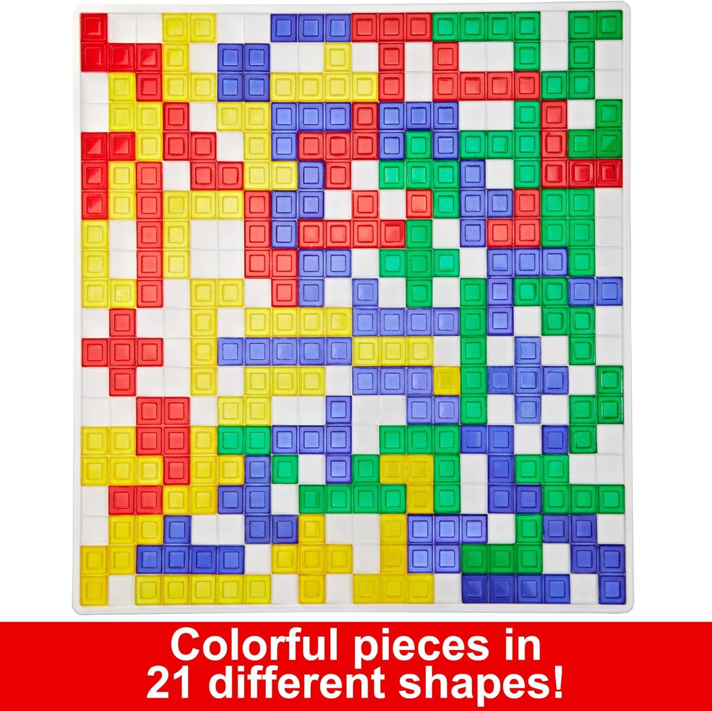 Mattel Games Blokus, Family Board Game for Kids and Adults for Party Game Night, Strategy Game, Engaging Gift for Kids, 2 to 4 Players, Ages 7 and Up, BJV44