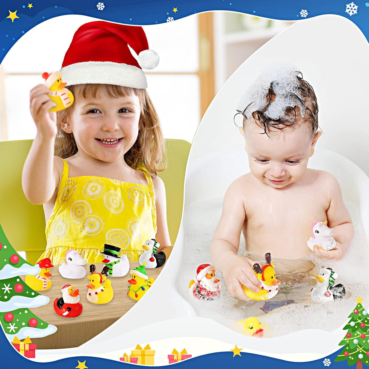 Gralal Advent Calendar 2025 Kids, Rubber Duck Bath Toys 24 Days Christmas Countdown Calendar 2025 Christmas Xmas Gifts for Kids Eve Gifts for 3-9 Year Old Girls Toys for 3-10 Year Old Boys