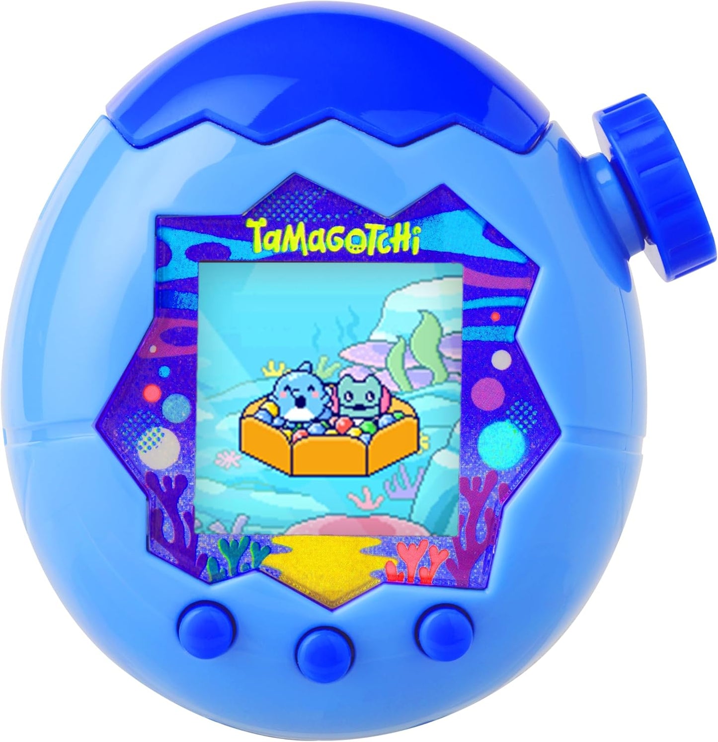 Bandai Tamagotchi Paradise Digital Pet Blue Water Shell | Evolved Electronic Pet Toy With Zooming Worlds | Tamagotchi Paradise Virtual Pets For Kids And Adults Make Fun Gifts For Girls And Boys