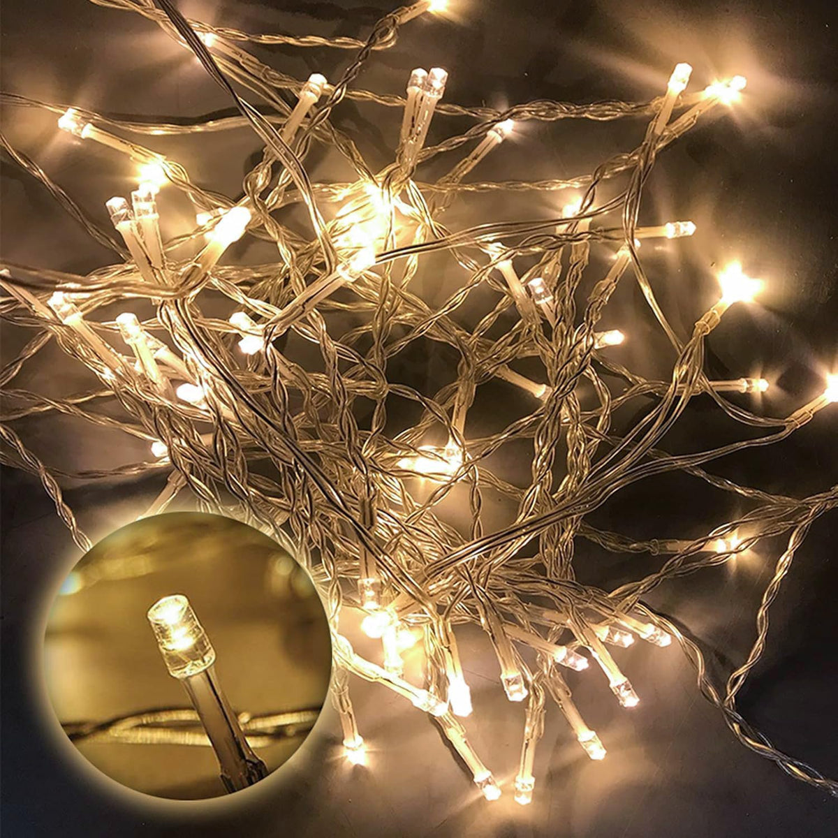 Gresonic100/200/300/400LED Fairy Lights,8 Modes Timer String Lights for Bedroom Plug in,Warm White Outdoor Garden Lights Mains Powered Waterproof for Indoor,Party (100LED, 8 Modes Warm White)