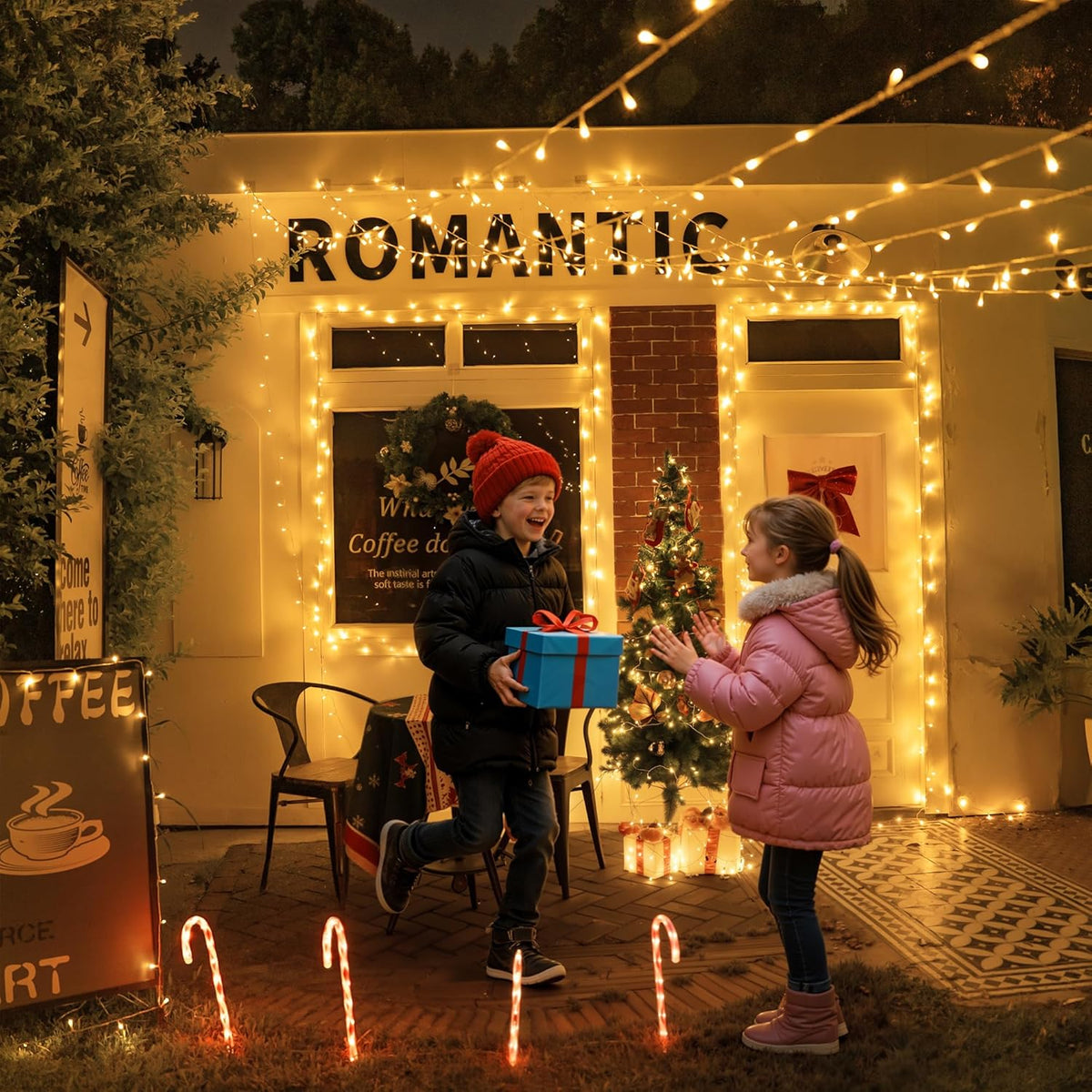 Hopexy Fairy Lights, 10m 100LEDs Fairy Lights Mains Powered, Outdoor Waterproof Fairy String Light with Plug, Bright Warm White Lighting Outside Indoor for Patio Garden Wedding Party Tree Decorations