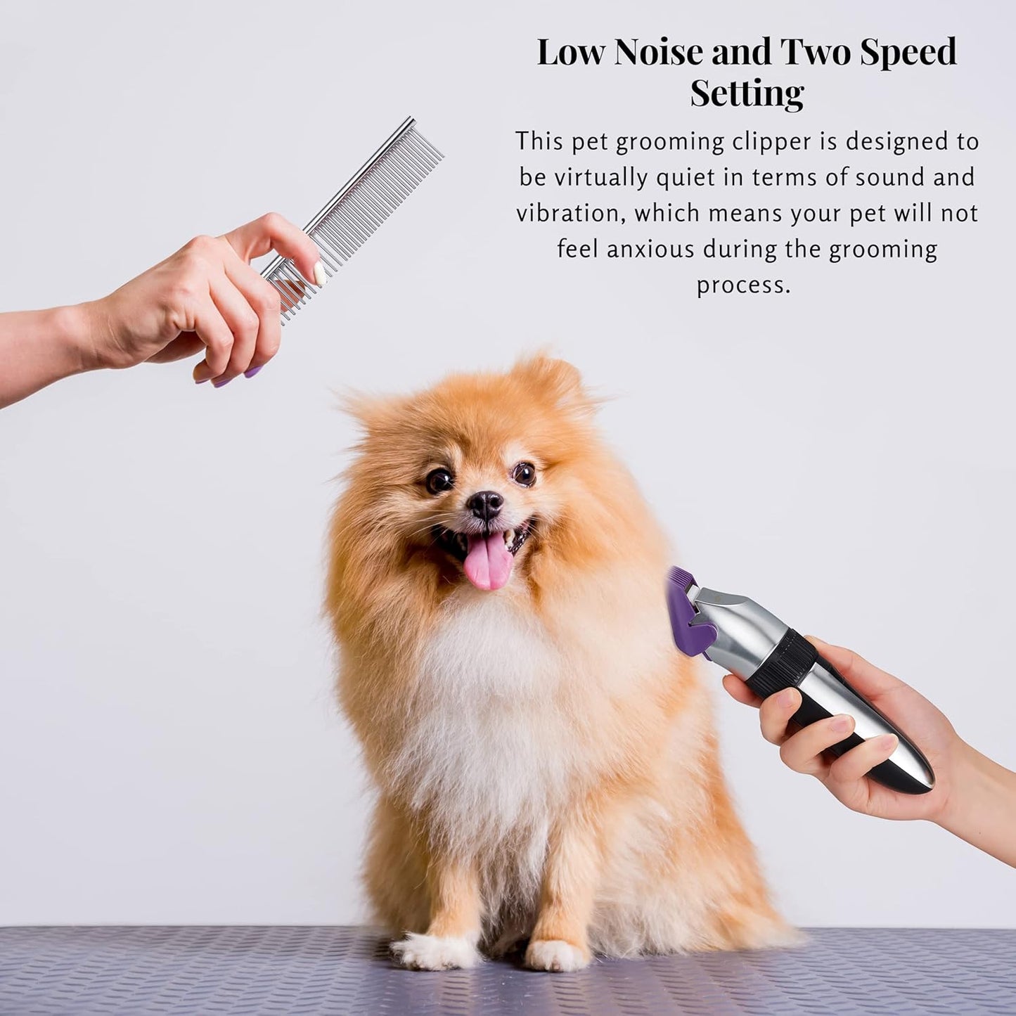 BarberBoss Cordless Pet Grooming Clipper – Waterproof with Ceramic Blades, LED Display & Fast Charging | Electric Hair Trimmer for Dogs & Cats – Model QR-9082