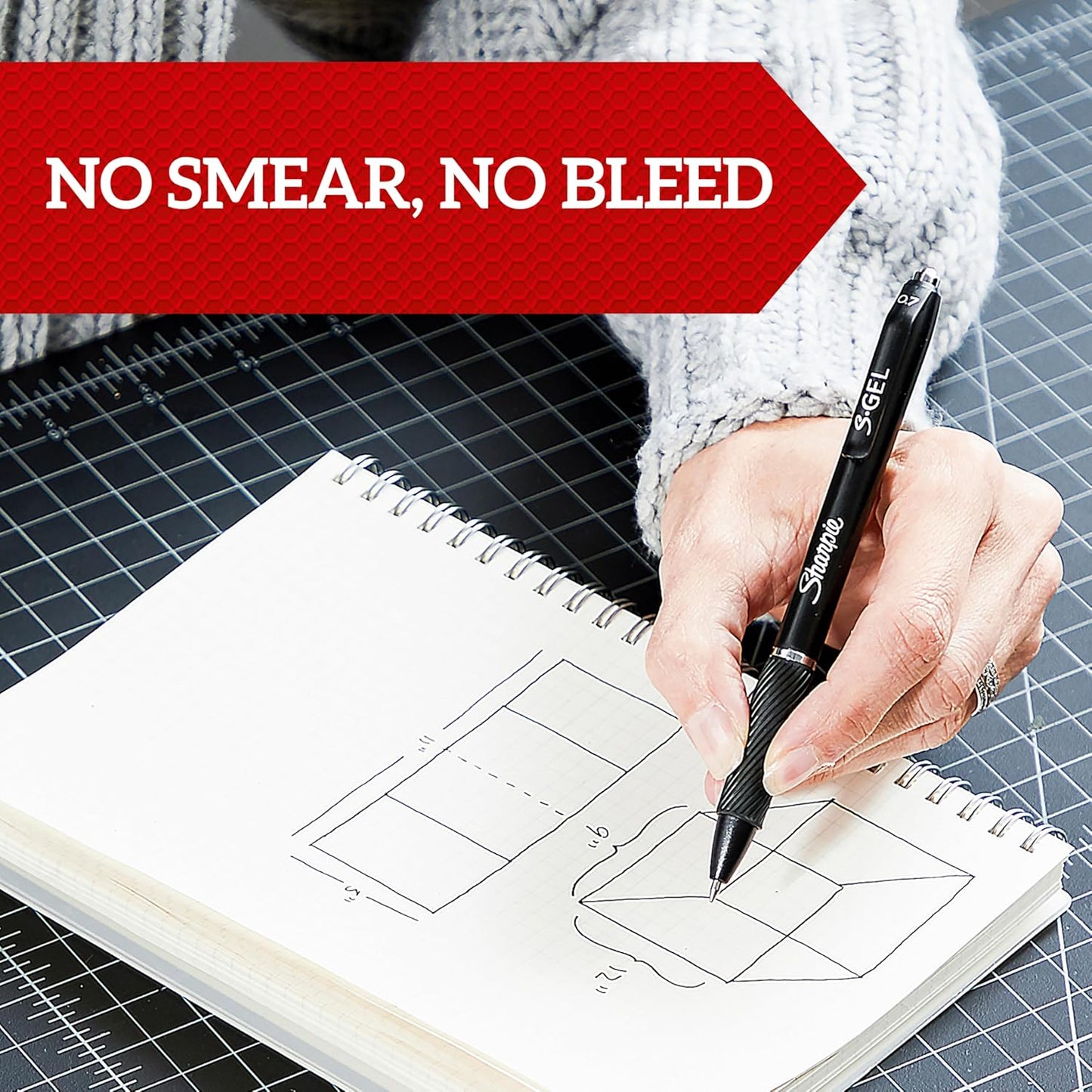 Sharpie S-Gel | Gel Pens | Medium Point (0.7mm) | Black Ink | 3 Count