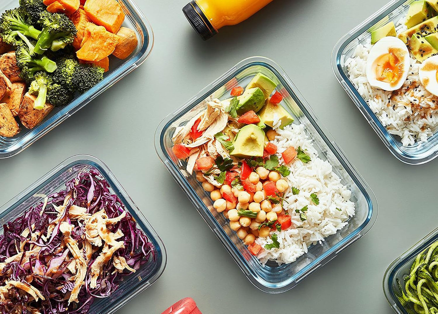 [10-Pack]Glass Meal Prep Containers -MCIRCO Food Storage Containers with Lifetime Lasting Snap Locking Lids, Airtight Lunch Containers, Microwave, Oven, Freezer and Dishwasher