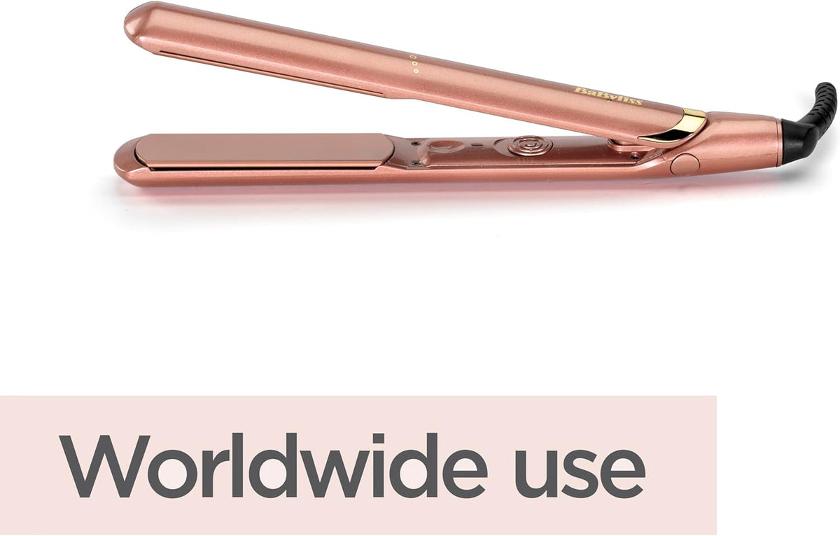 BaByliss Rose Gold Hair Straighteners 2598BU