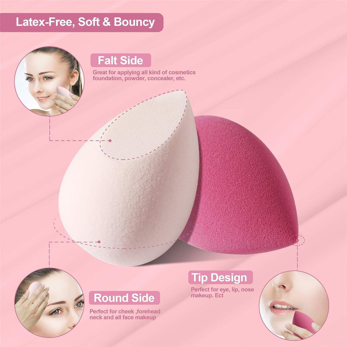 DUAIU Beauty Blender Sponges Set