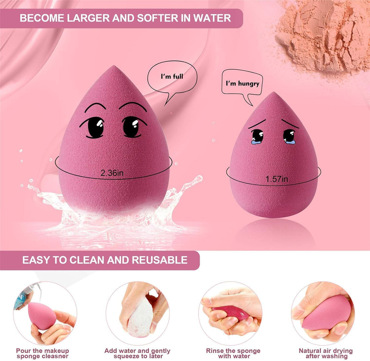 DUAIU Beauty Blender Sponges Set