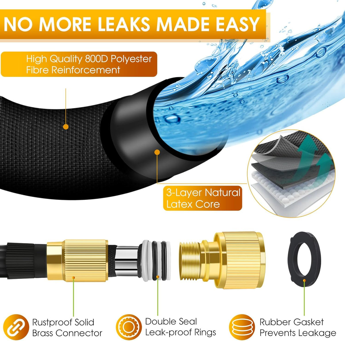 Expandable Garden Hose Pipe 100ft