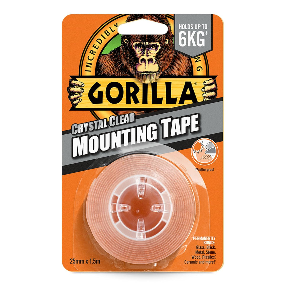 Gorilla Double-Sided Mounting Tape Clear