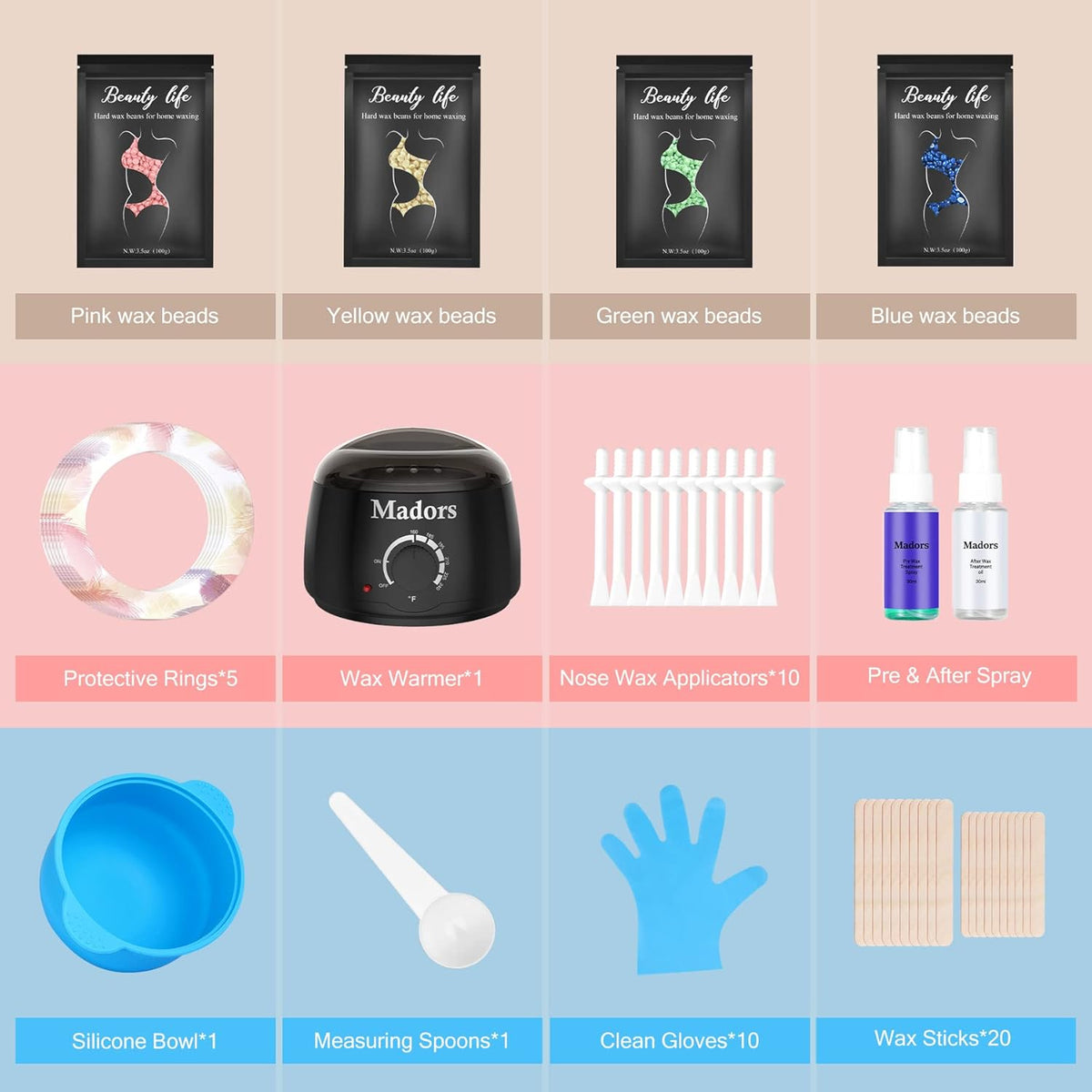 Madors Waxing Kit for Women