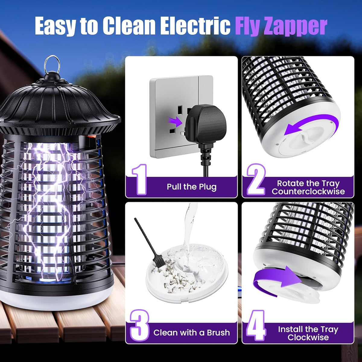 PKBD Bug Zapper 4200V 15W